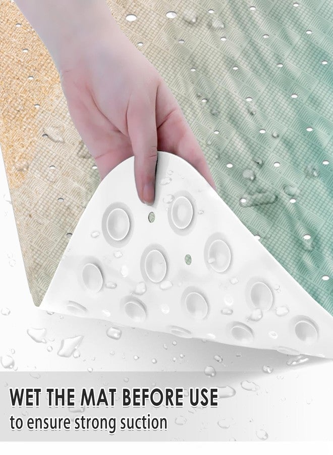 Culudea Beach Starfish Shells Bath Mat for Tub Non Slip, Blue Sea Ocean 40 X 16 Inch Extra Long Bathtub Mat for Tub Anti Slip with Suction Cups and Drain Holes for Kids Adults Elderly - Image 5