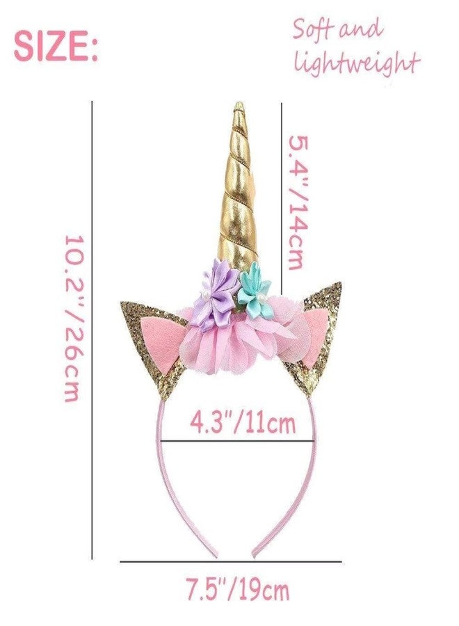 Partysanthe Kids Hair Accessories Cute Girls Flower Cat Ears Unicorn Headbands Children Headwear Photo Props Party Hairbands Easter Day 1pcs - Image 4
