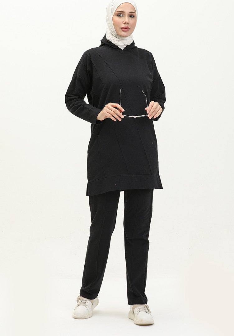 Sefa Merve Double Tracksuit 23009-02 Black - Image 2