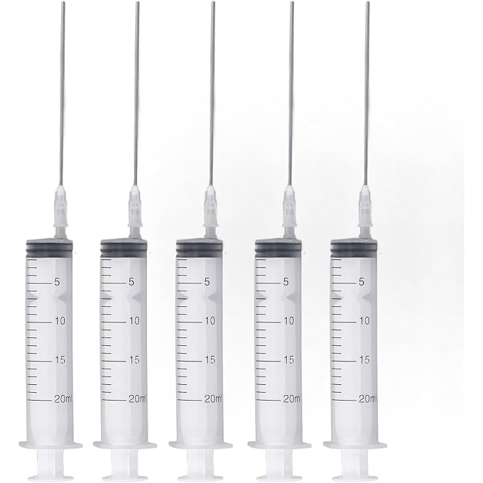 TOPINCN Ink Refill Syringe Kit, 5Pcs 20ml Syringe with 5Pcs Needle, Easy-to-Use Printer Filling Tool for Office, Precision Ink Transfer