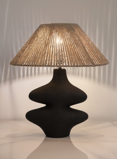 Olla black table lamp - Brown
