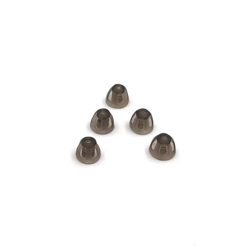 Jungle Care Hearing Aid Domes Smoky Gray Tips Ear Pieces Comfortable for Open Fit BTE Sound Amplifier PSAP Kit Invisible, except for RIC 5mm (S * 5) - Image 1