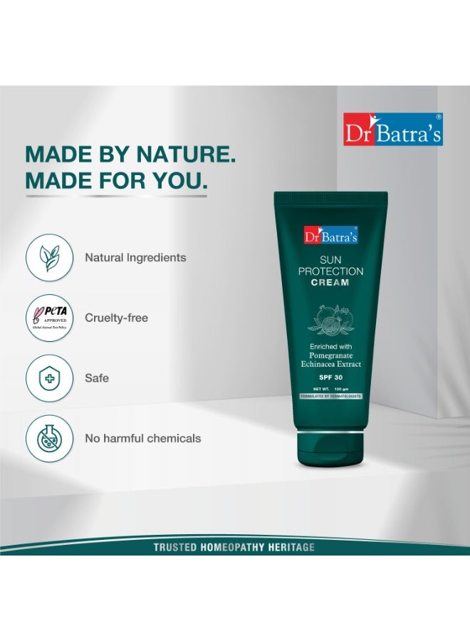 Dr Batra's Sun Protection Cream Sunscreen spf 30, Enriched with Echinacea, Prevention from skin ageing, 100g- Pack of 2 - Image 2