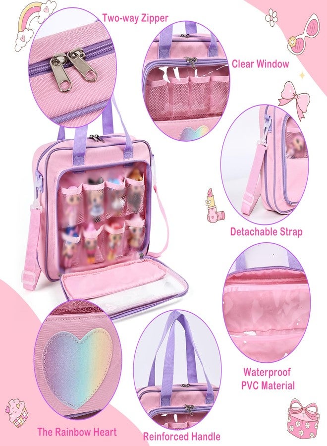 Craflakow Doll Carrying Bag Compatible with LOL Surprise Dolls, Storage Organizer Compatible with Barbie Dolls 6-12Inch, Multiple Pockets for Accessories(Bag only) - Image 5