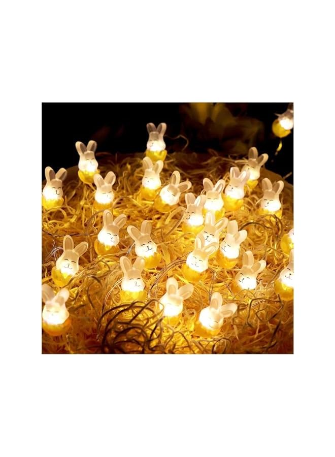 The Bros Cute Rabbit String Lights Bunny Fairy Lights 10FT 30 LED Battery Warm White Night Light Waterproof Outdoor Indoor Room Bedroom Wall Home Décor Wedding Birthday Party Garden Decoration  - Image 2