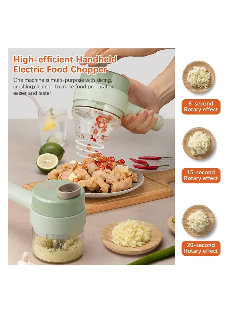 4 in 1 Handheld Electric Food Chopper Wireless Vegetable Cutter Set Vegetable Chopper and Meat grinder with USB Powered for Kitchen  - Image 5