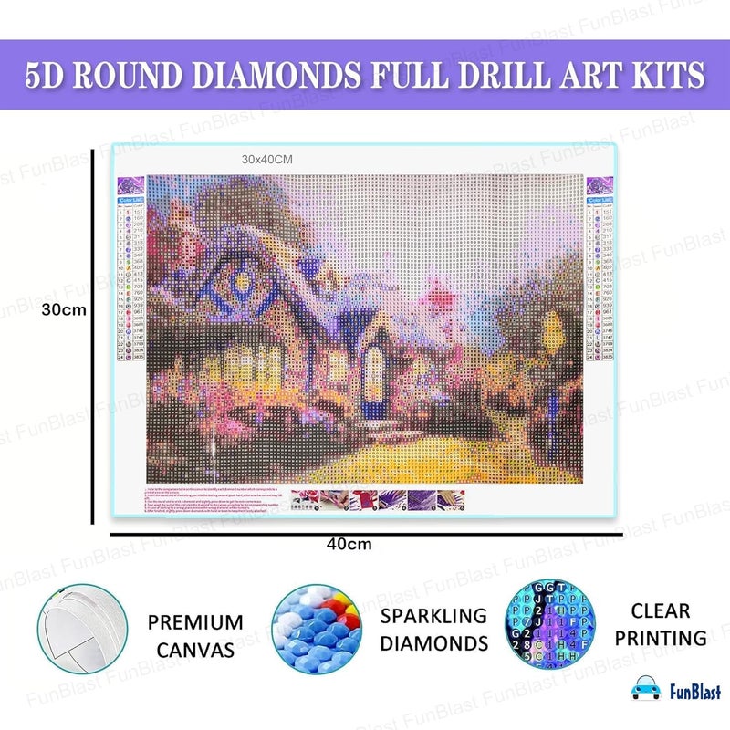 FunBlast FunBlast 5D Diamond Painting Kit 12x16inch Diamond Painting Kit for Adults Kids Suitable for Home Leisure and Wall Decoration Gift for Kids and Adults Seven  - Image 2