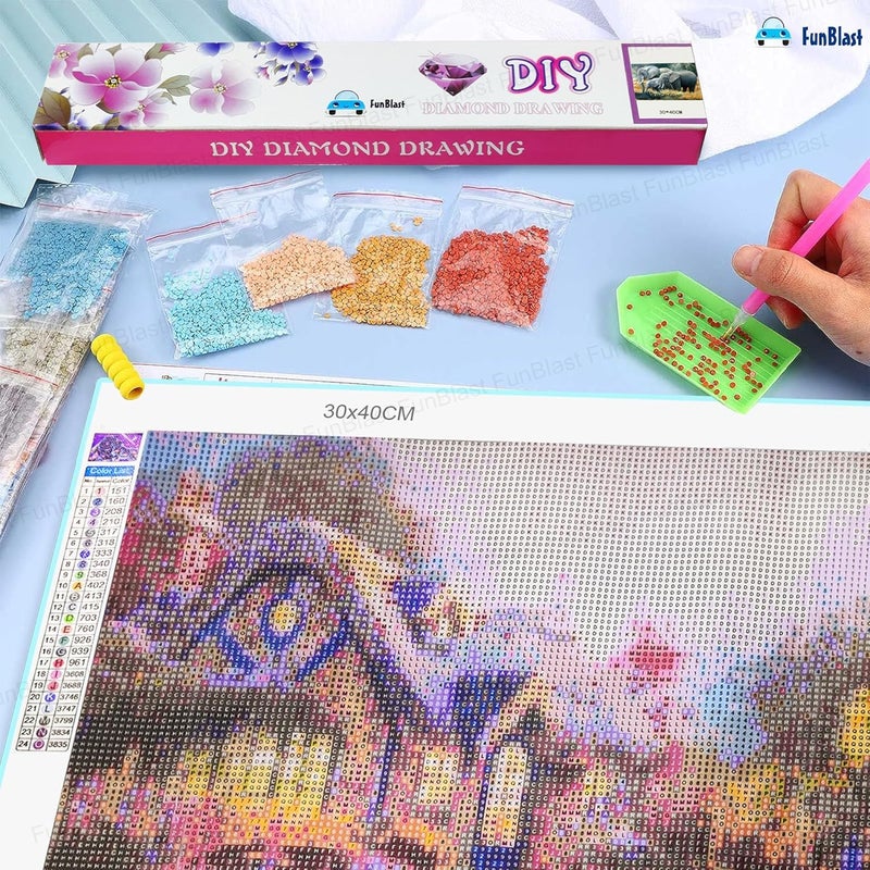 FunBlast FunBlast 5D Diamond Painting Kit 12x16inch Diamond Painting Kit for Adults Kids Suitable for Home Leisure and Wall Decoration Gift for Kids and Adults Seven  - Image 5