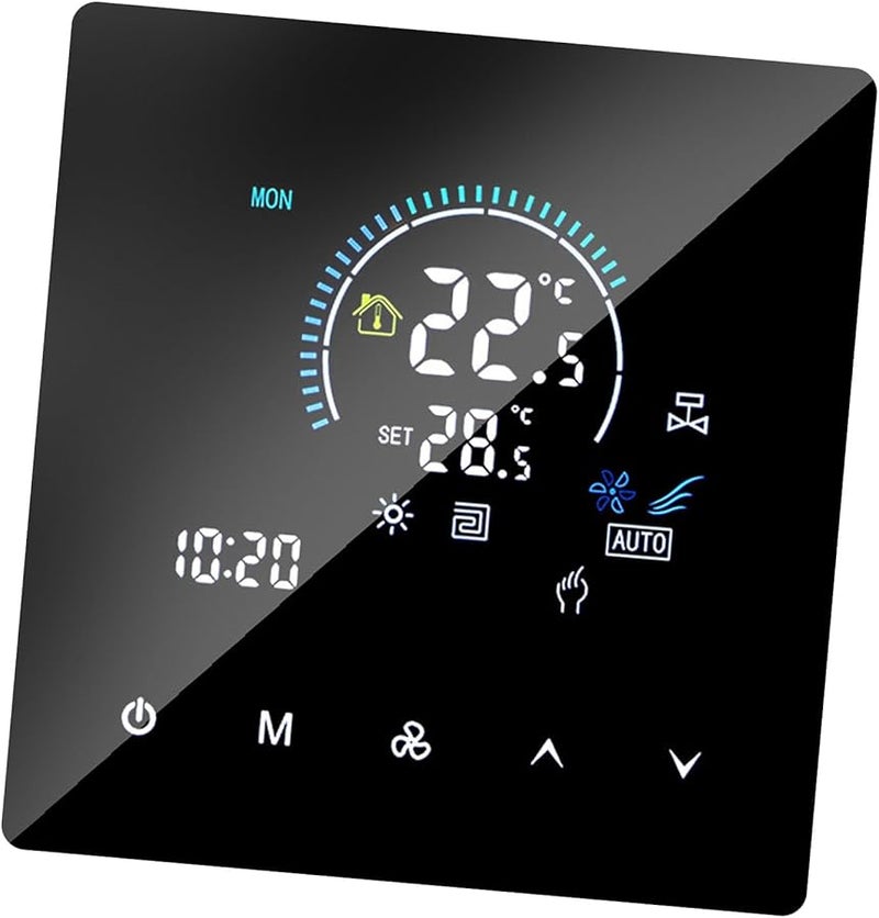 Smart WiFi Thermostat Touchscreen Color Display Programmable For Central Air Conditioning Heating Retardant PC Material - Image 3