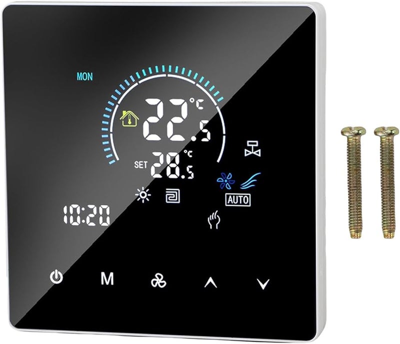 Smart WiFi Thermostat Touchscreen Color Display Programmable For Central Air Conditioning Heating Retardant PC Material - Image 2