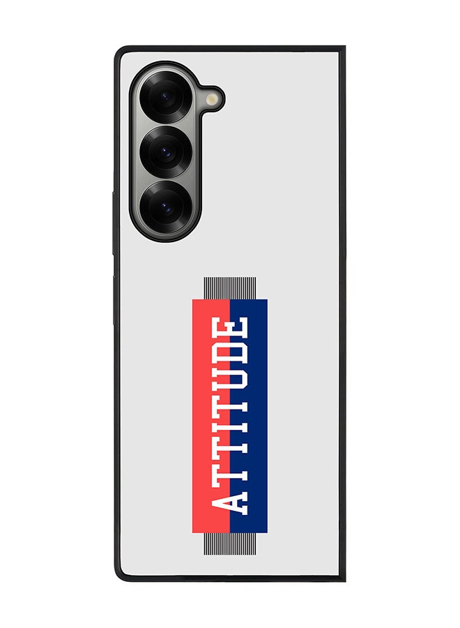 Stylizedd Rugged Black edge case for Samsung Galaxy Z Fold6, Slim fit Soft Case Flexible Rubber Edges Anti Drop TPU Gel Thin Cover -  Attitue - Image 1