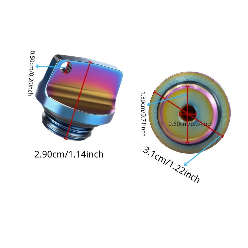 M20 X 2.5 Milled Crankcase Cap Multicolored CNC Engine Oil Filler Screw Cover for Motorcycles - Image 5