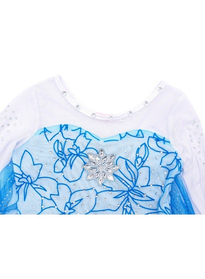 GGEROU Princess Costumes Girls Dress with Clothing Crown Magic Wand Necklace Ring Earrings Gloves for Toddler Children Birthday Party Cosplay Outfits Adventure Clothes  - Image 3
