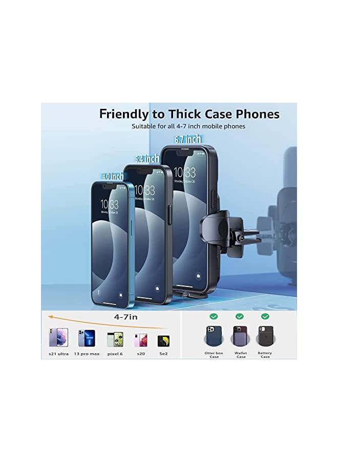 PROMASS Car Phone Holder Mount, Mobile Phone Holder for Car Air Vent, Compatible with iPhone 14 Pro Max 13 12 11, Samsung S23, Xiaomi, ONEPLUS, Google, HUAWEI and more  - Image 4