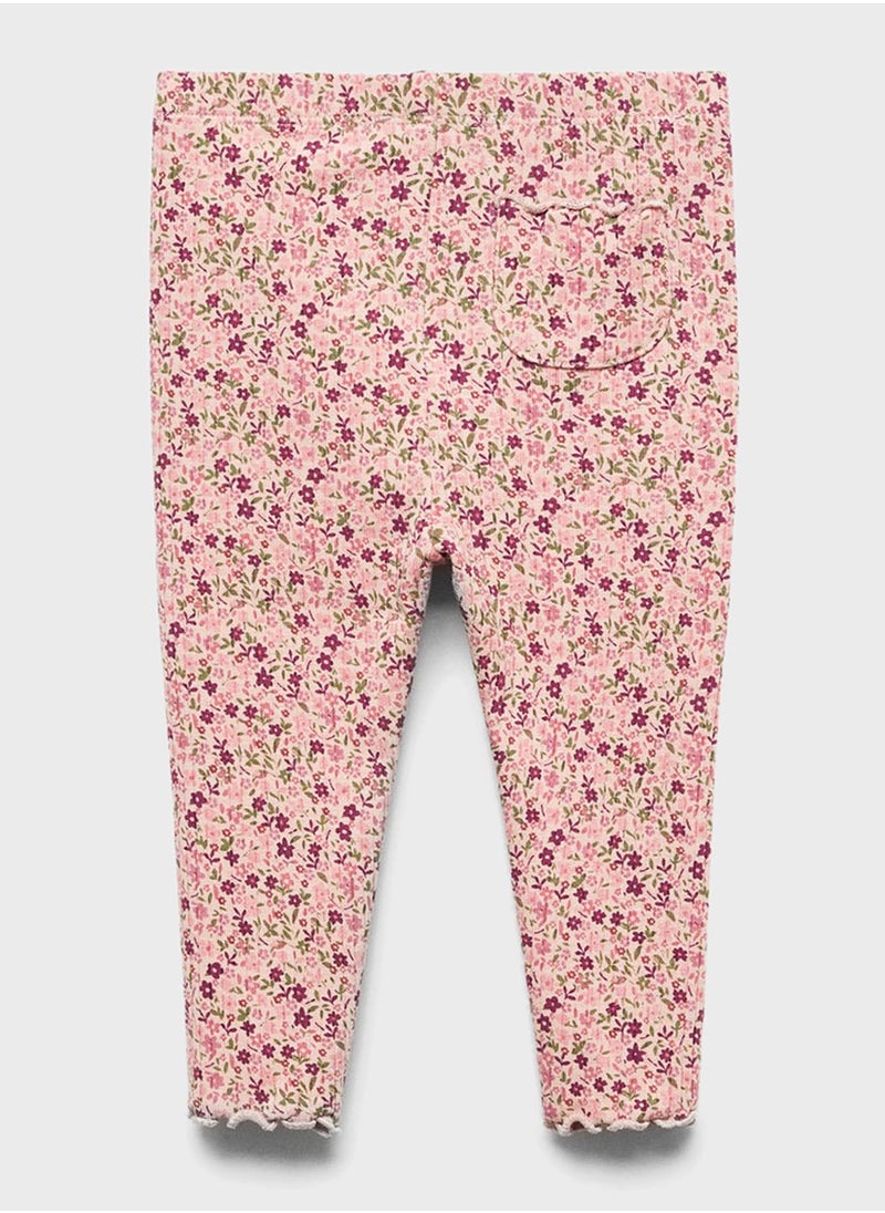 MANGO - Infant Floral Print Leggings - Image 1