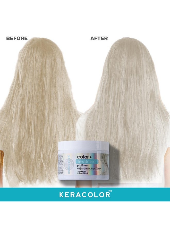 KERACOLOR - Color + Treatment Platinum Highly Pigmented Semipermanent Color Masque For Vibrant Hydrated Hair 11 Fl Oz - Image 1
