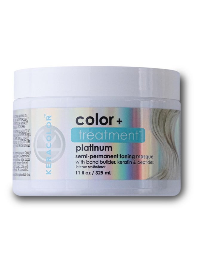 KERACOLOR - Color + Treatment Platinum Highly Pigmented Semipermanent Color Masque For Vibrant Hydrated Hair 11 Fl Oz - Image 1
