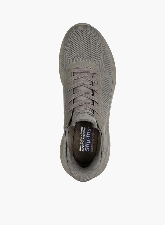 SKECHERS Men Bobs Squad Chaos Bungee Slip-On Ankle Sneakers