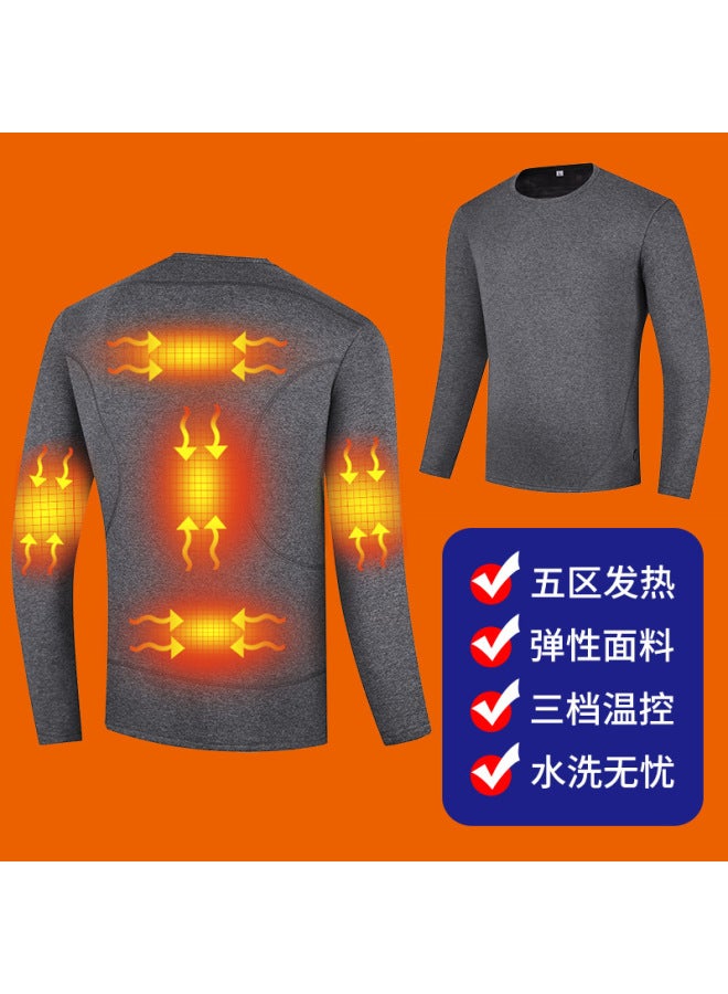 Usb Plug-in Smart Heating Intimates Set Full Body Electric Heating Thermal Clothing Cold-proof Knee Pads Thermal Pants Elastic