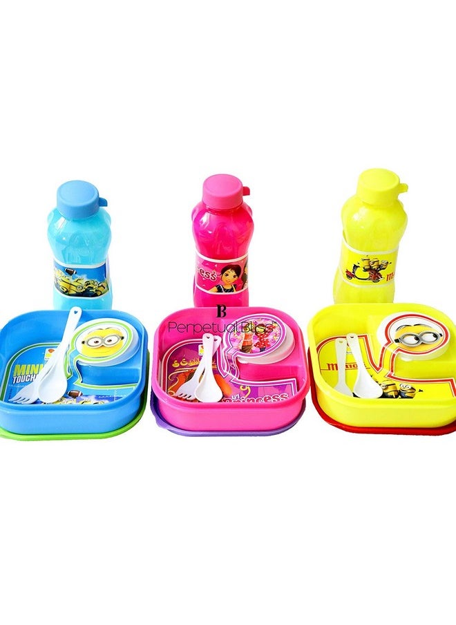 Perpetual Bliss Plastic Lunch Box with Water Bottle, Multicolour (Pack of 3) - pzsku/Z51CA809FE5640FA4654CZ/45/_/1736571421/abbc6b8b-ac5d-434b-b47f-5a0b2ff8f62c