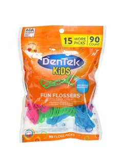 Dentek Kids Fun Flossers, Wild Fruit, 90 Floss Picks 