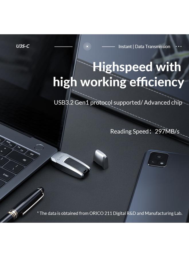 أوريكو محرك أقراص فلاش USB، سرعة القراءة: 260 ميجابايت/ثانية، سرعة الكتابة: 70 ميجابايت/ثانية، الذاكرة: 32 جيجابايت، المنفذ: USB-A - Image 4