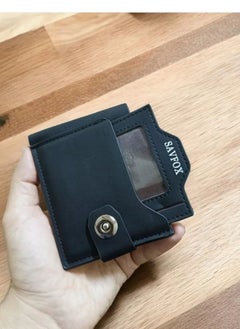 Black leather men's wallet