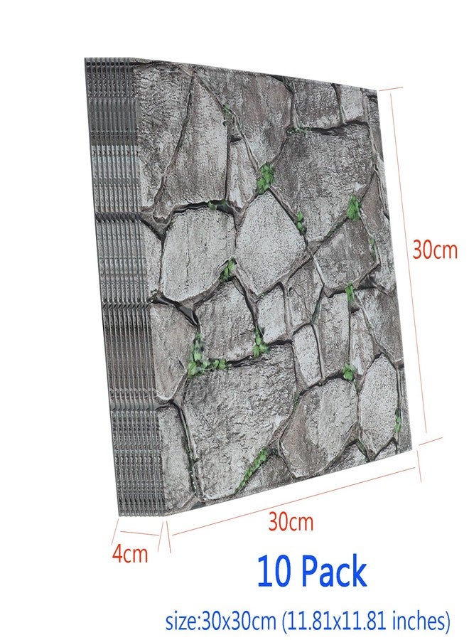 szgwtk 3D Panels Peel and Stick,Simulated Stone Wall,PVC Waterproof Self Adhesive Decorative for Interior Wall Decor,Living Room,TV Background,Study Room 10 Pcs 11.81x11.81 Inches. - Image 4