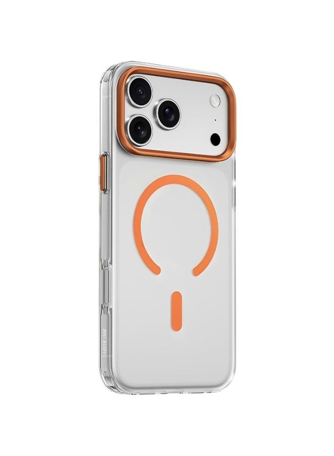 GREEN LION iPhone 17 Pro MagSafe Case Prestige with High Grade Shockproof & PC-TPU Hybrid Build / Metal Buttons / Camera Protection / Comfortable Grip / Anti-Scratch Back Cover / Drop Protection / Anti Fingerprint - Orange - Image 1