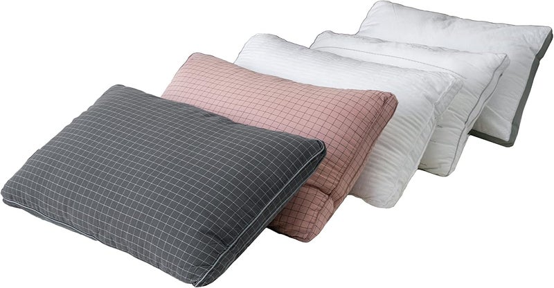 DEEP SLEEP Every Night Aesthetic Grid - Pink Throw Pillow (Pink, Microfiber) - Image 4