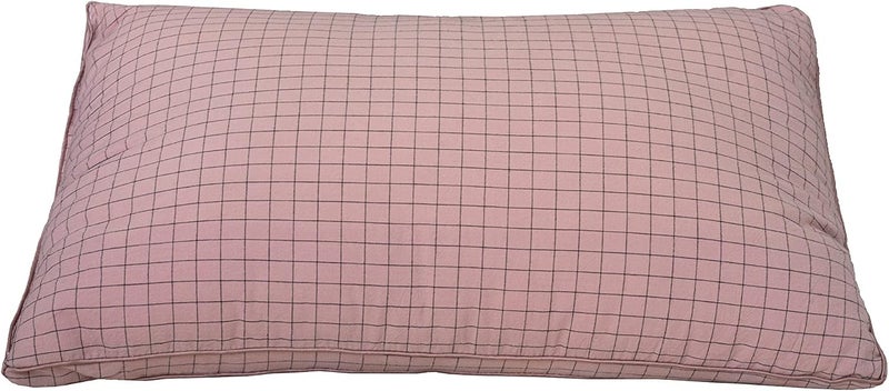 DEEP SLEEP Every Night Aesthetic Grid - Pink Throw Pillow (Pink, Microfiber) - Image 2