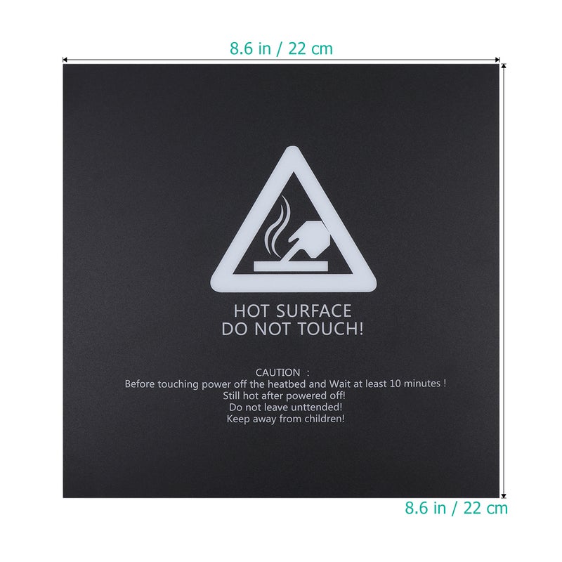 5 Pcs Heat Bed Platform Sticker Sheet 3D Printing Build Sheets for 3D Printer 220x220mm (Black) - Image 3
