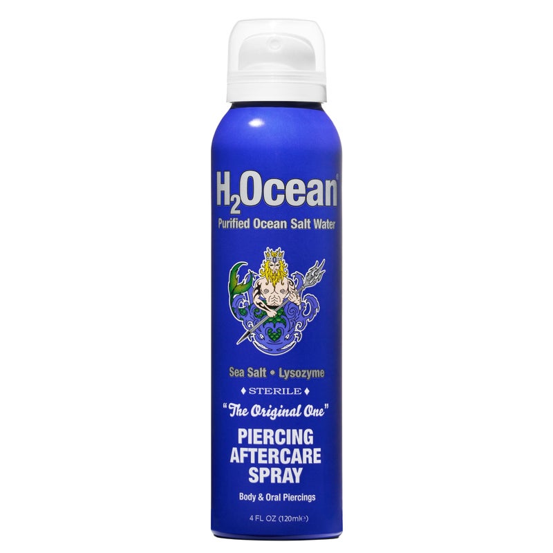 H2Ocean Piercing Aftercare Spray and Keloid Bump Removalâ€“ Sea Salt Spray for Body and Facial Piercings â€“ Ear, Nose, Navel, Oral & Body Piercing Cleaner, Aftercare Solution for New Piercingsâ€“ 4oz - Image 1