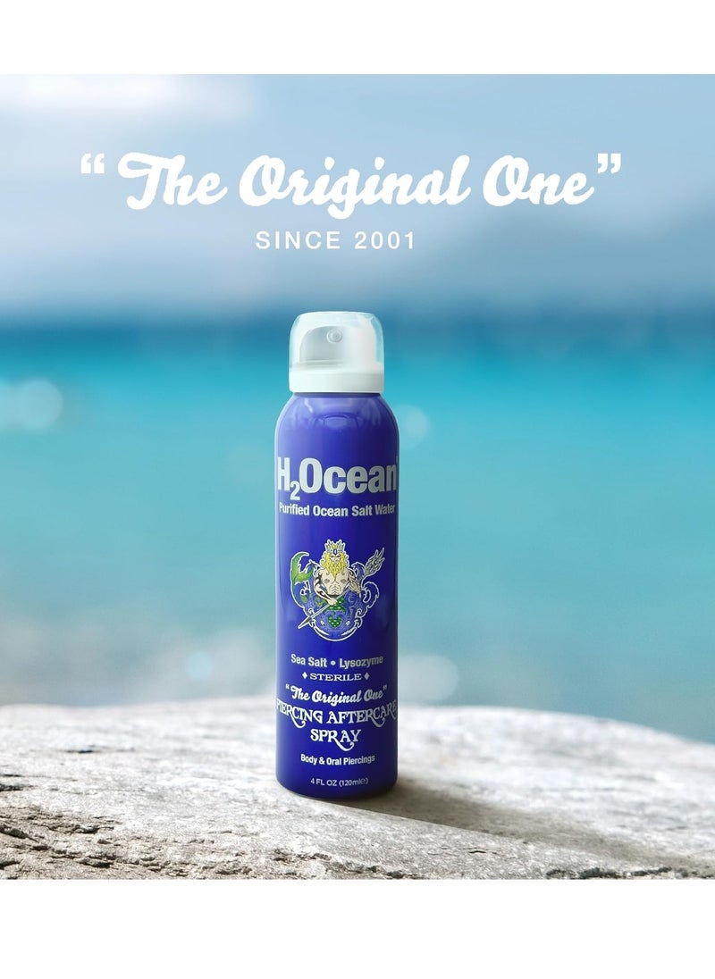 H2Ocean H2Ocean Patented Piercing Aftercare Spray Sea Salt Saline 4oz  - Image 2