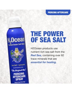 H2Ocean H2Ocean Patented Piercing Aftercare Spray Sea Salt Saline 4oz  - Image 4