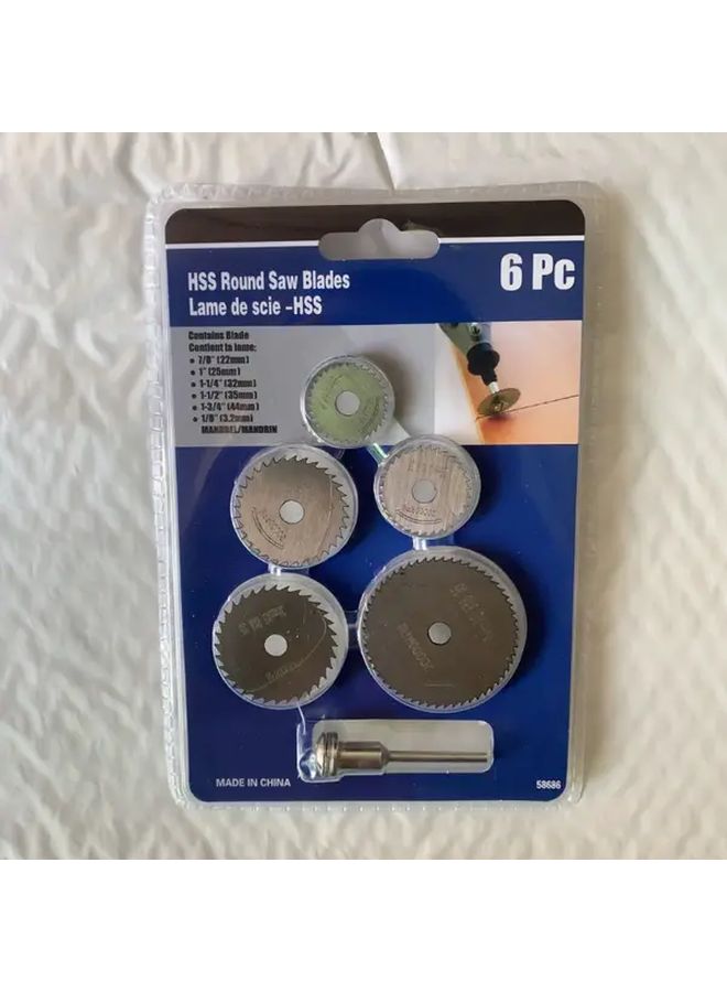 6Pcs Mini HSS Circular Saw Blade Set Colorful With Mandrel For Wood Metal Cutting Rotary Tool Compatible - Image 2