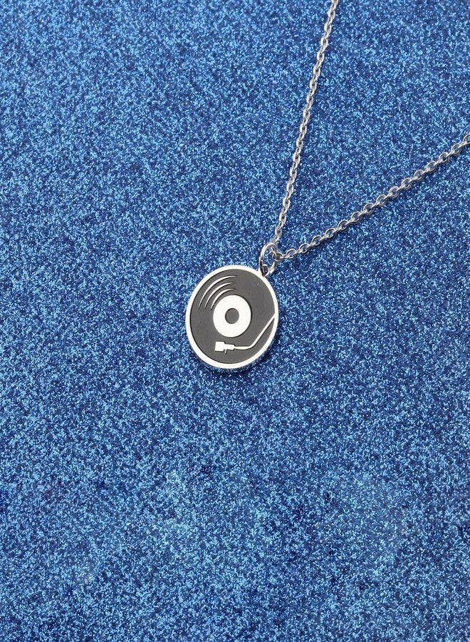 WUSUANED Funny Record Necklace Record Adapter Jewelry Vinyl Record Player Gifts DJ Lover Gift Retro Music Fan Gift (Record Necklace) - Image 3