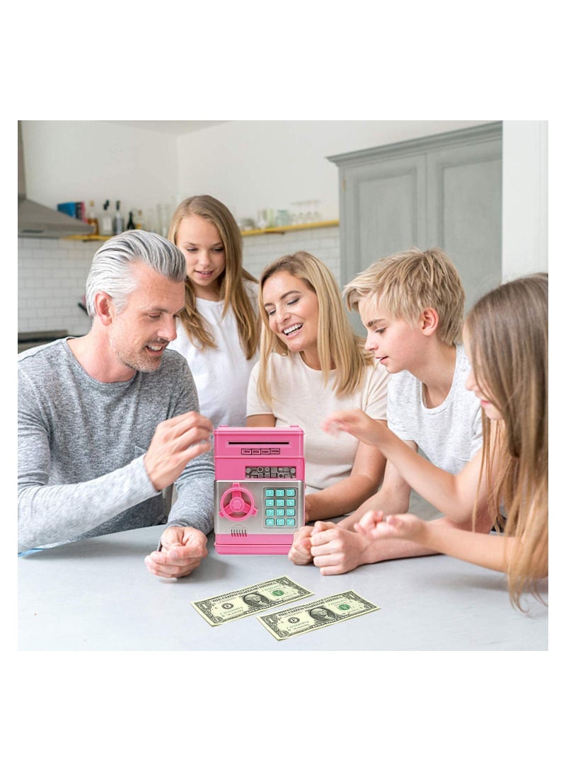 Mini ATM Savings Piggy Banks Toys for Real Money Save for Kids Girls Boys Adults, Electronic ATM Machine Coin Bank Money Saver Digital Password, Auto Scroll Cash Safe Box Gifts for Children - Image 4