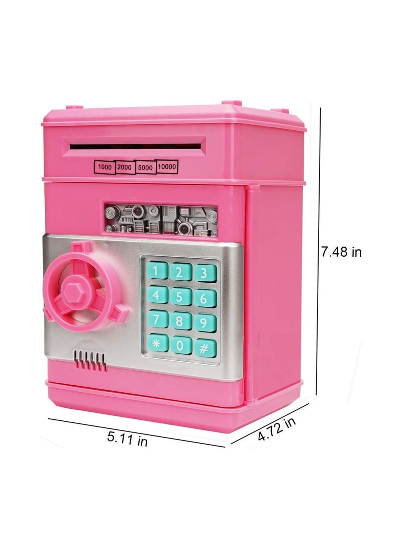 Mini ATM Savings Piggy Banks Toys for Real Money Save for Kids Girls Boys Adults, Electronic ATM Machine Coin Bank Money Saver Digital Password, Auto Scroll Cash Safe Box Gifts for Children - Image 2