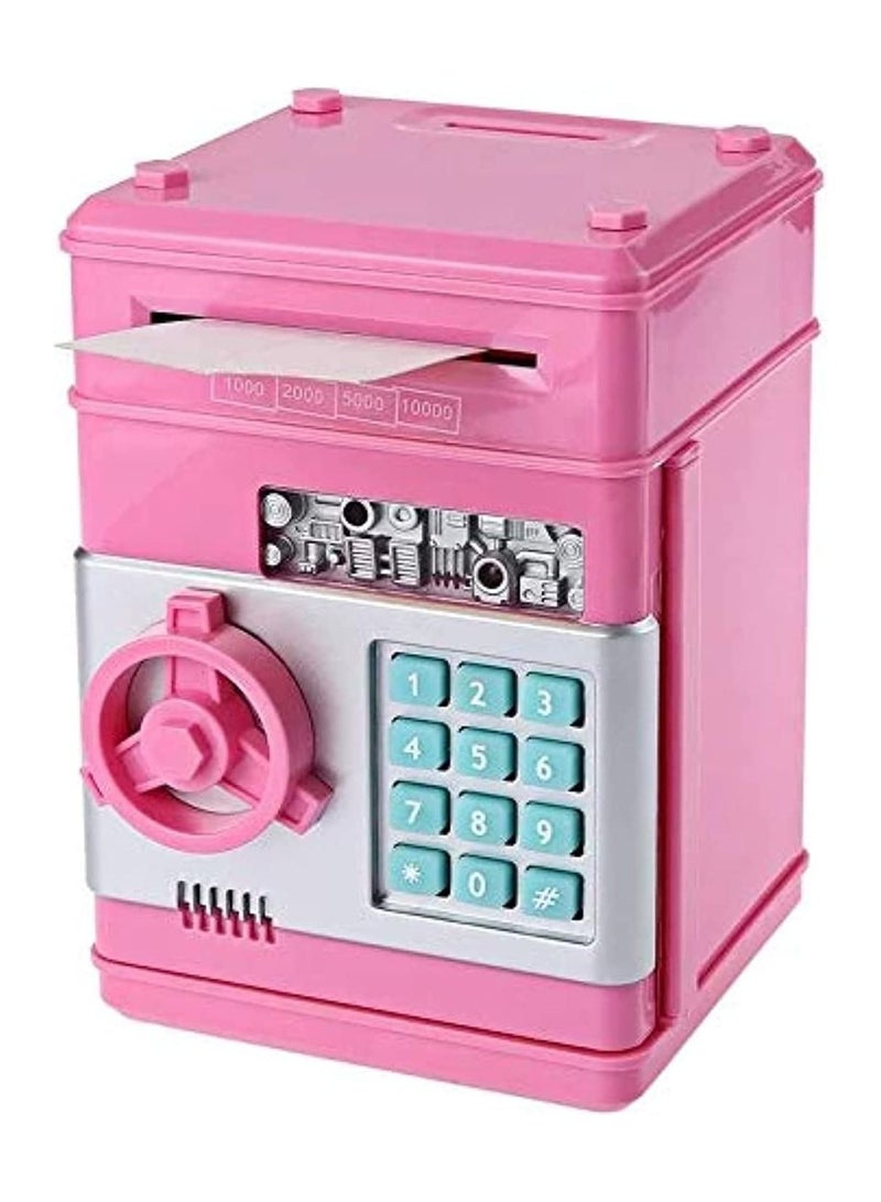 Mini ATM Savings Piggy Banks Toys for Real Money Save for Kids Girls Boys Adults, Electronic ATM Machine Coin Bank Money Saver Digital Password, Auto Scroll Cash Safe Box Gifts for Children - Image 1