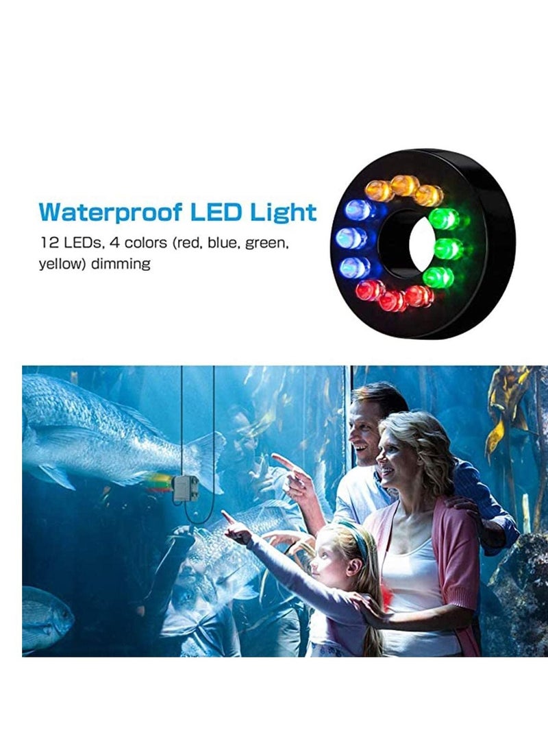 SYOSI 15W Micro Submersible Water Pump With 12LED Lights Pumping Filter for Aquarium Rockery Crafts Pond Garden Pool - Image 3