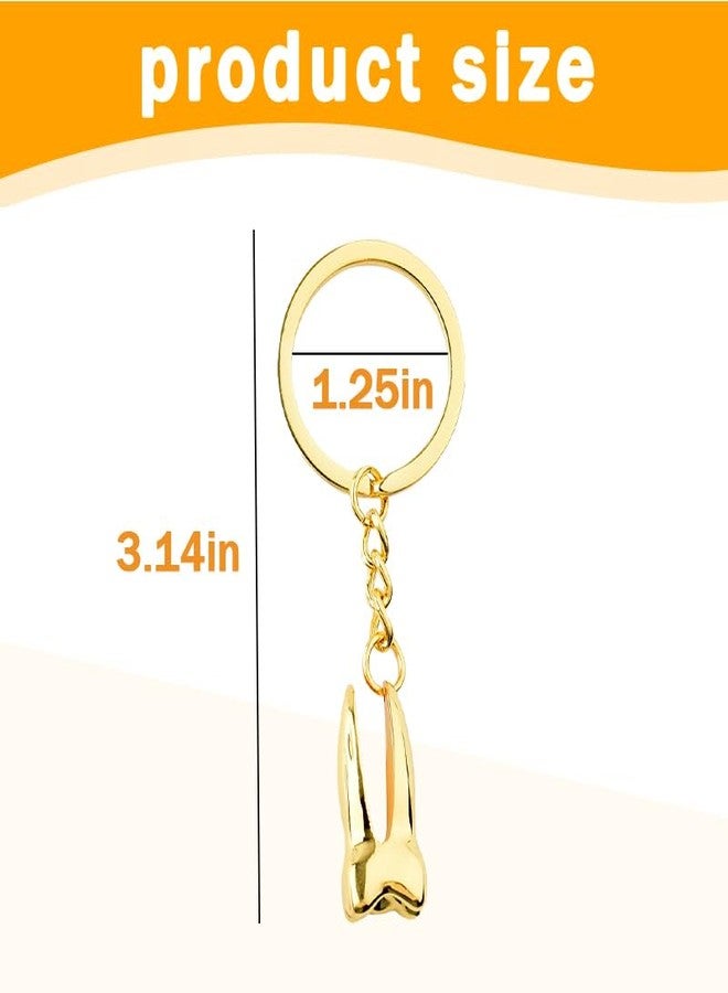 Yreamont Dentist Gifts for Best Friend Birthday Christmas Gifts for Women Men Gold Tooth Keychain Gifts for Dental Hygienist Appreciation Gifts for Dental Assistant Teacher Dental Gifts for Dental Student - Image 2