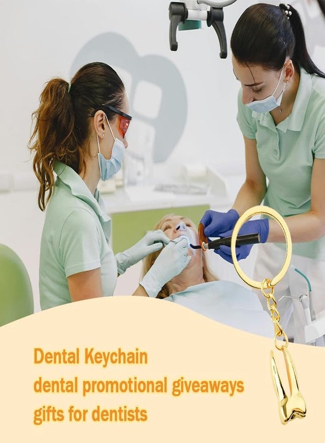 Yreamont Dentist Gifts for Best Friend Birthday Christmas Gifts for Women Men Gold Tooth Keychain Gifts for Dental Hygienist Appreciation Gifts for Dental Assistant Teacher Dental Gifts for Dental Student - Image 5