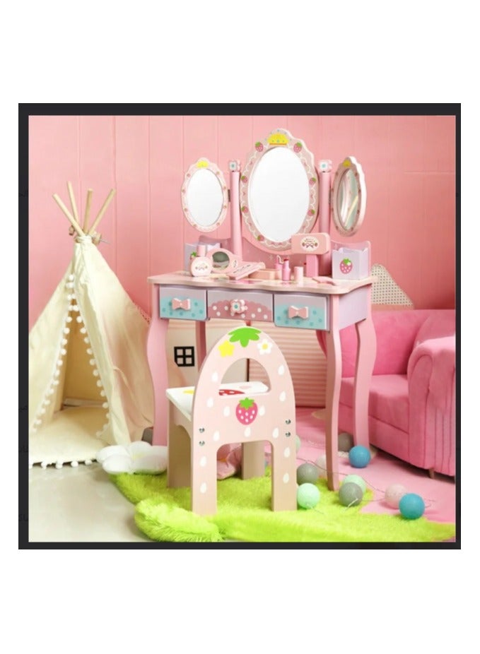 Girls dressing table set with mirror - Image 1