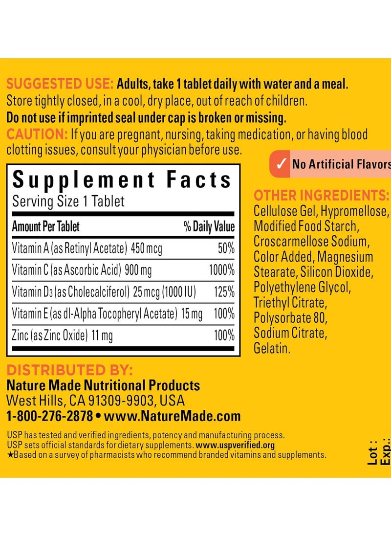 Nature Made - Super C with Vitamin D3 & Zinc, 60 Tablets - Image 1