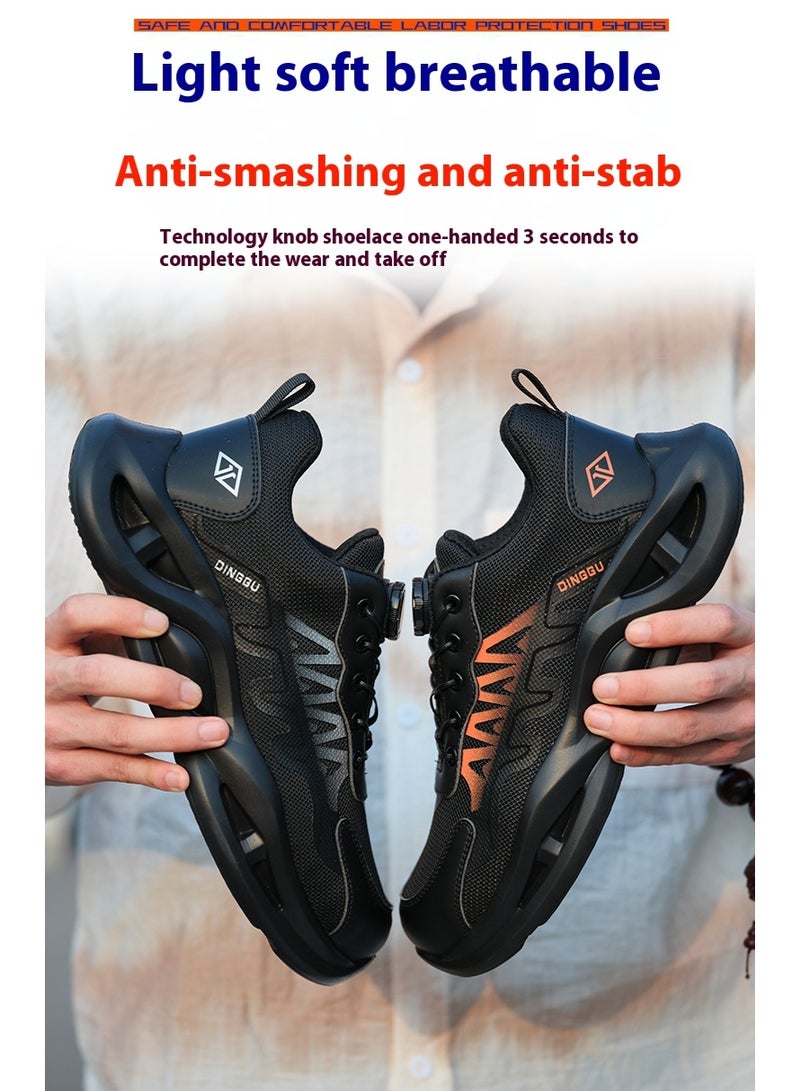 أحذية رجالية ذات أصابع فولاذية وخفيفة الوزن وآمنة ومريحة ومقاومة للثقب وأحذية عمل غير قابلة للتدمير وأحذية رياضية أنيقة. - Image 3