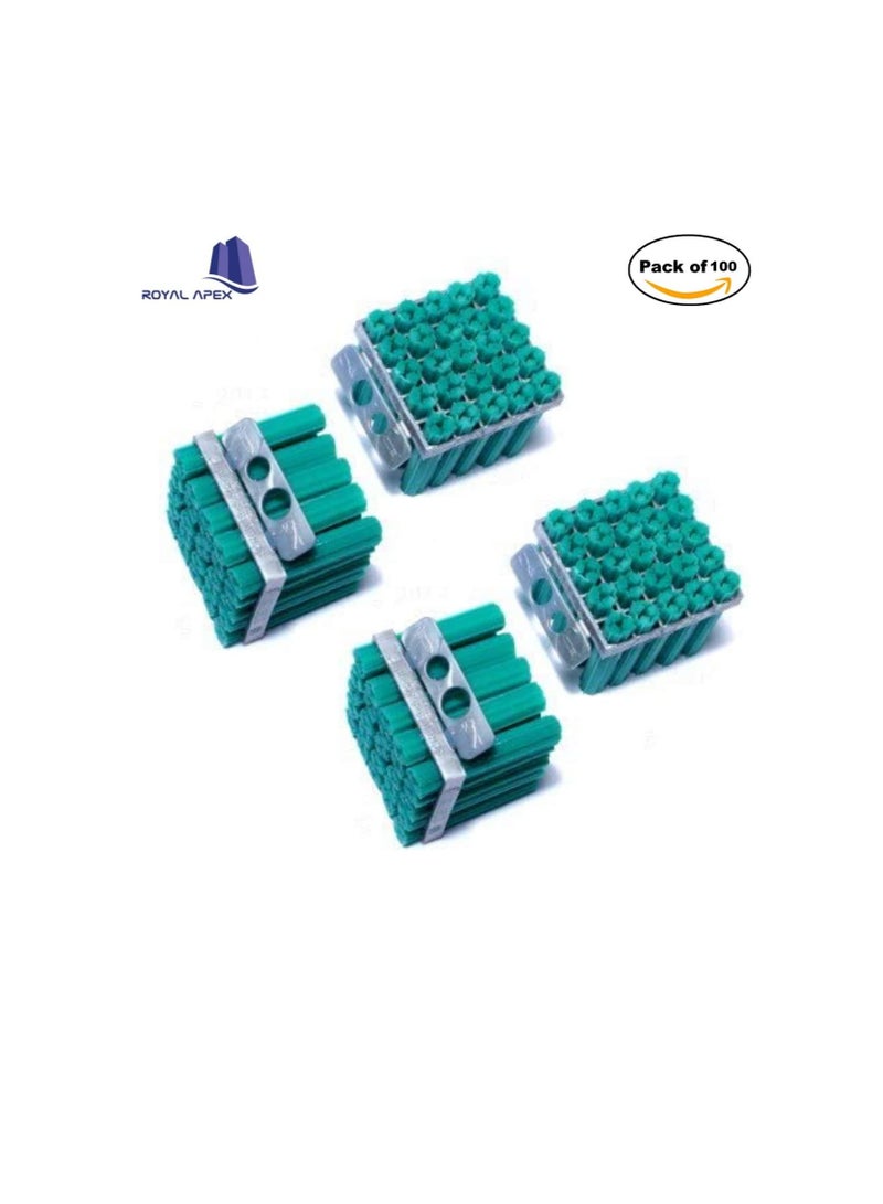 مقابس مثالية للتوسيع فيشر من النايلون برغي توسيع عمود التثبيت ، سدادات حائط ، مقابس فيشر للحوائط الجافة (عبوة من 100 رقم) (7 مم - 1.5 بوصة - أخضر) - Image 3