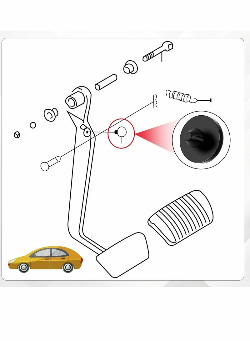 MUNTAQI 12pcs Brake Switch Pads, Brake Clutch Pedal Pads, Pads for Pedal Pads, Brake Light Switch Pads, Clutch Pedal Pads, 90541-06036 - Image 4
