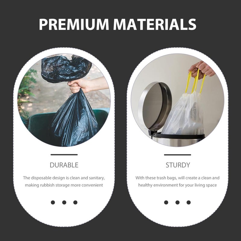 Uonlytech Rose Gold Thickened Small Trash Bags 90pcs, Disposable Car and Home Rubbish Bags, 3 Rolls of Convenient Waste Containers for Office and Outdoor Use - Image 4
