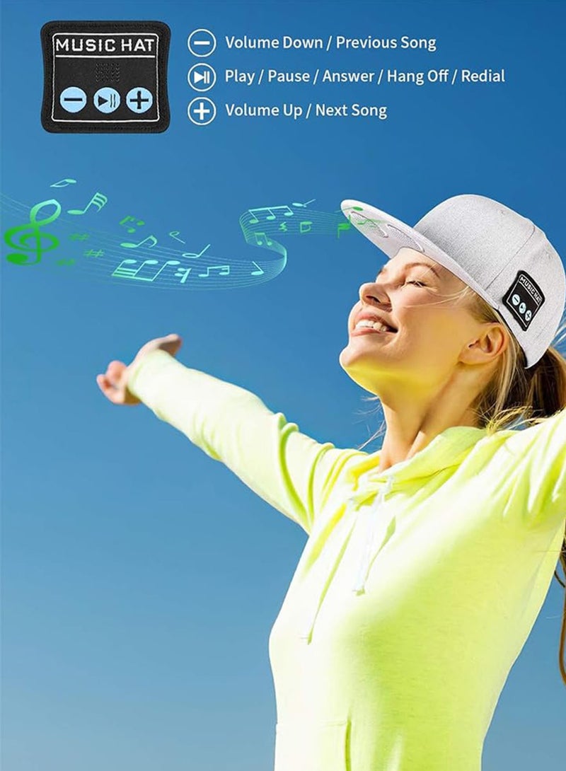 Bluetooth Speaker Hats Adjustable Music Hats Bluetooth Cap for Outdoor Sports Baseball Cap for Men Women Gifts